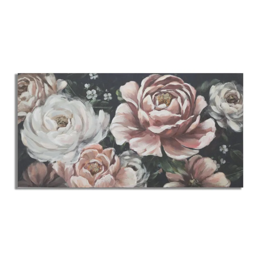 OBRAZ NA PŁÓTNIE RED FLOWY -B- 120X3,7X60 cm